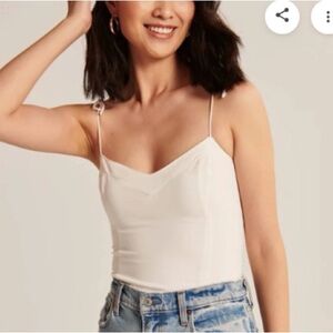 NWT Abercrombie White Spaghetti-Strap Cami Top